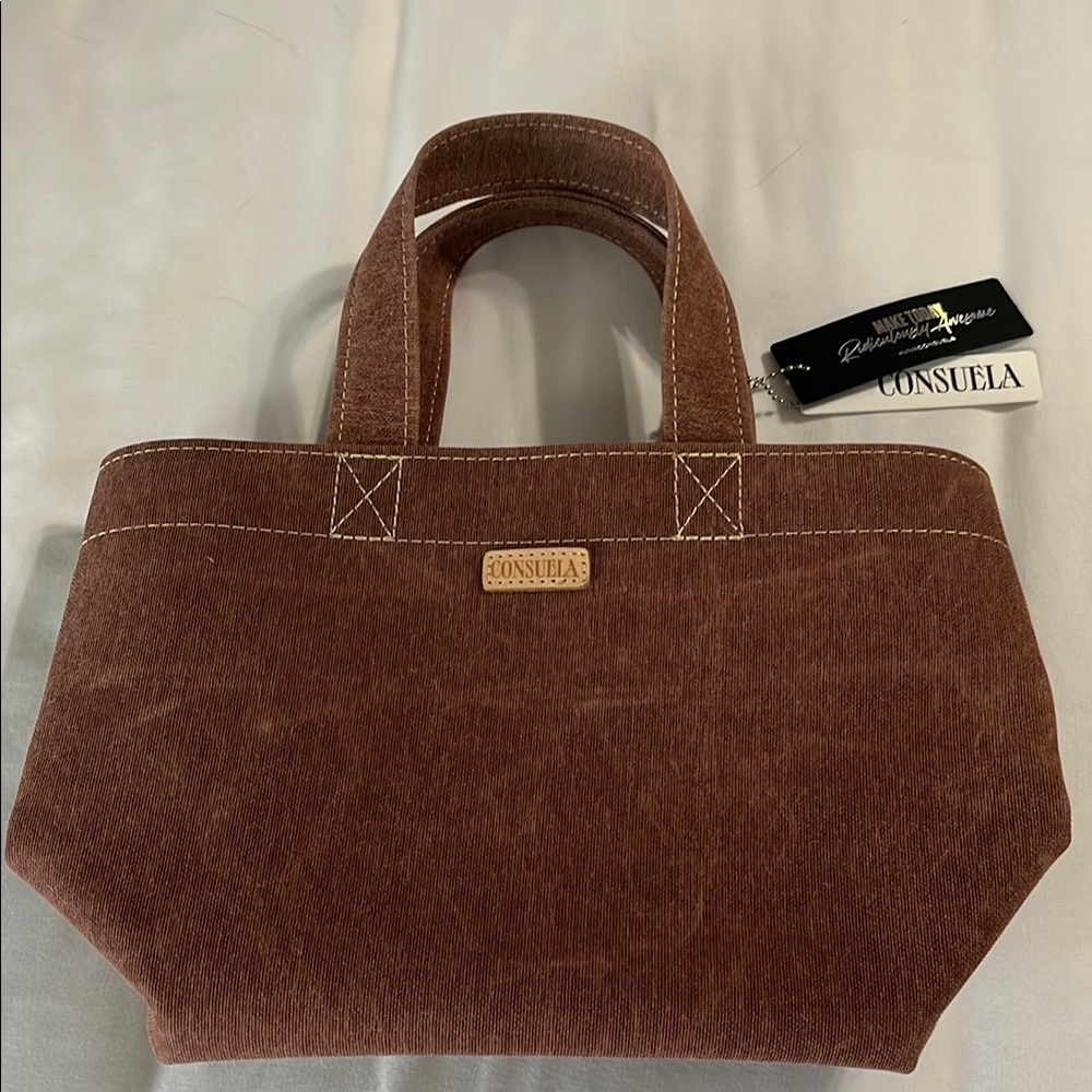 Consuela Brown Canvas Tote with Classic Design